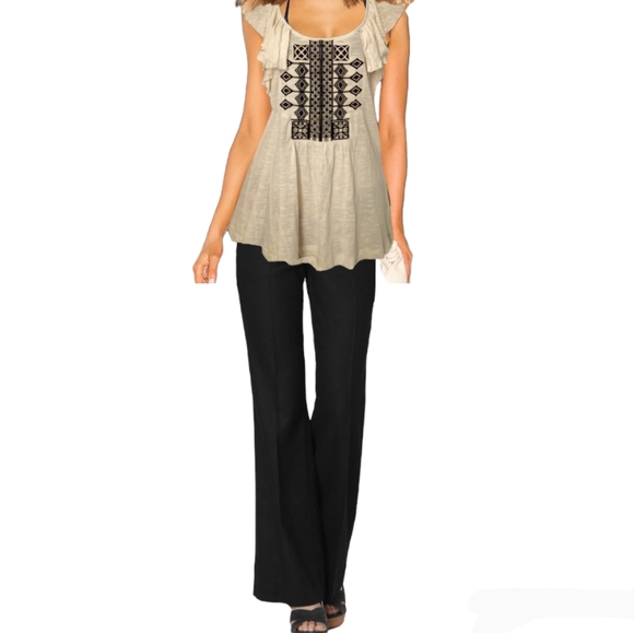 🎆Ecote 🎆 Boho 🎆Flutter Sleeve 🎆Blouse XS - Picture 10 of 12